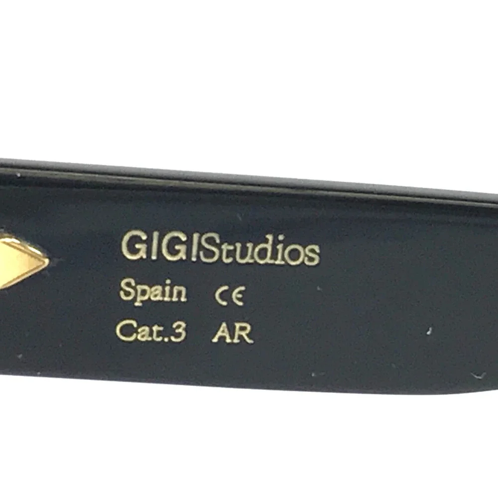 Gigi Studios Sunglasses ALTEA 6789/1 Shiny Black Frames with Red Gradient Lenses